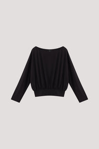 Lurex Boat Neck Dolman Jersey Top