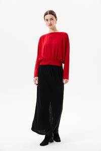 Lurex Boat Neck Dolman Jersey Top
