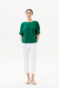 Relaxed Dolman Sleeve Blouse