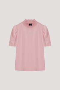 Smocked Neck Jersey Top