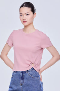Ribbed Cinched Tee