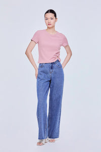 Ribbed Cinched Tee