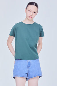 Pleated Back Flare Top