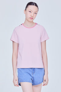 Button Shoulder Tee