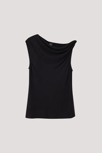 Asymmetrical Jersey Drape Top