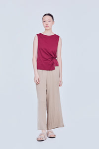 Front Knot Sleeveless Top