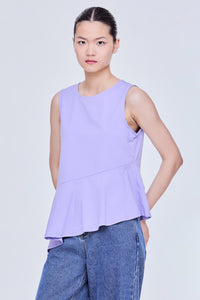 Asymmetrical Peplum Tank Top Tee