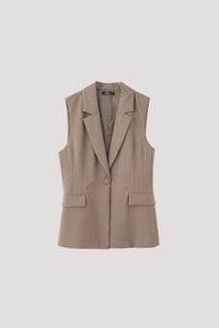 Darted Lapel Vest Top