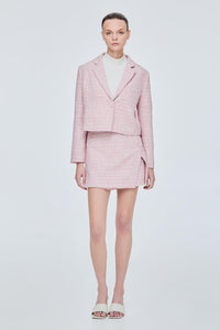 Basic Cropped Tweed Blazer