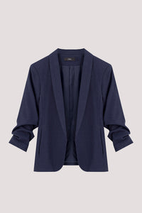 Ruched Sleeves Blazer