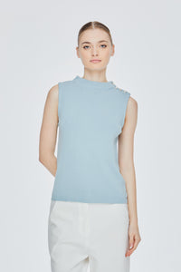 Shoulder Button Knit Top