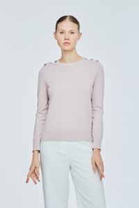 Buttoned Shoulder Knit Top