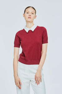 Collared Knit Top