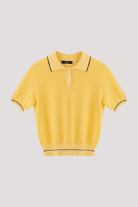 Short Sleeve Knitted Polo Top