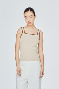 Contrast Tank Knit Top