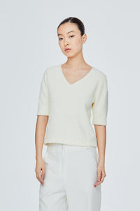 Basic Boucle Knit Top