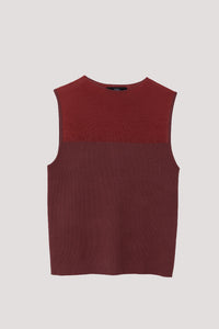Contrast Panelled Knit Top