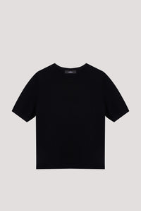 Contrast Trimming Knit Shirt