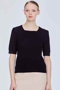 Basic Knitted Square Neck Top