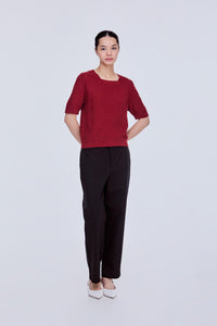 Basic Knitted Square Neck Top