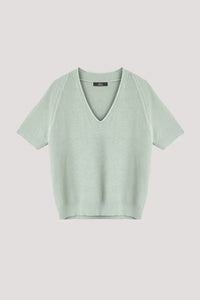 V-Neck Rib Knit Top