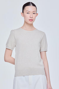 Puffy Sleeve Knit Top