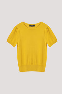 Puffy Sleeve Knit Top