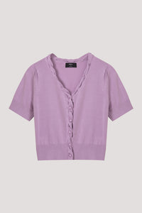 Knotted Short Sleeve Cardigan Top