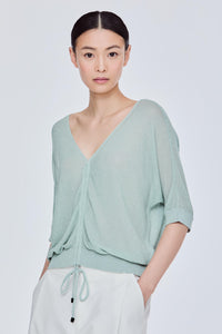 Cinched Centre Front Knit Top