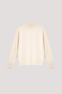 Long Sleeve Flounce Sweater