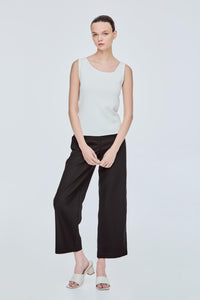Wide Rounded Neckline Blouse