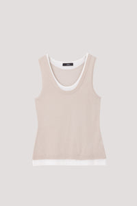 Scoop Neck Sleeveless Knit Top