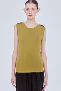 Basic Buttoned Knit Vest