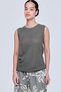 Basic Lurex Knit Vest