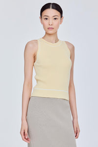Contrast Edge Knit Vest