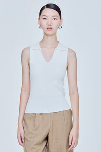 Smart Collared Knit Top