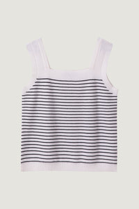 Sleeveless Stripe Knit Top