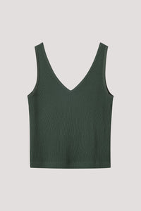 V-Neck Ribbed Knit Vest