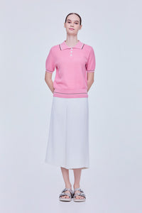 Short Sleeve Knitted Polo Top