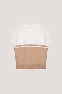Basic Contrast Colour Knit Top