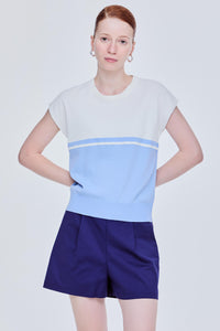 Basic Contrast Colour Knit Top