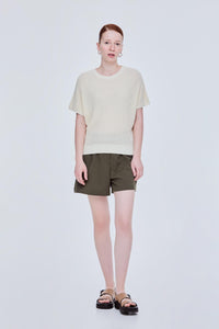 Basic Waffle Knit Top