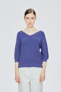 V-Neck Raglan Knit