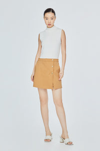 Skort With Front Button Detail