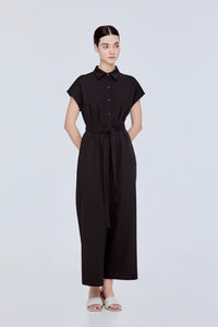 Flowy Button Down Wide Leg Jumpsuits