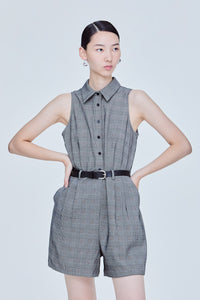 Smart Plaid Jumpsuit