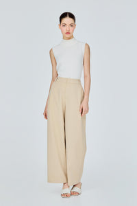 Pleated Wide Leg Trousers