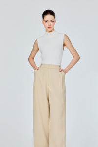 Pleated Wide Leg Trousers