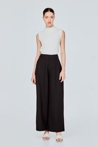 Pleated Wide Leg Trousers
