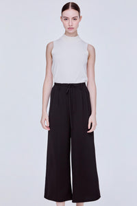Self Tie Wide Flare Trousers